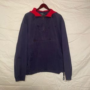 Red and Blue 1990s Ralph Lauren Wind Breaker Jacket